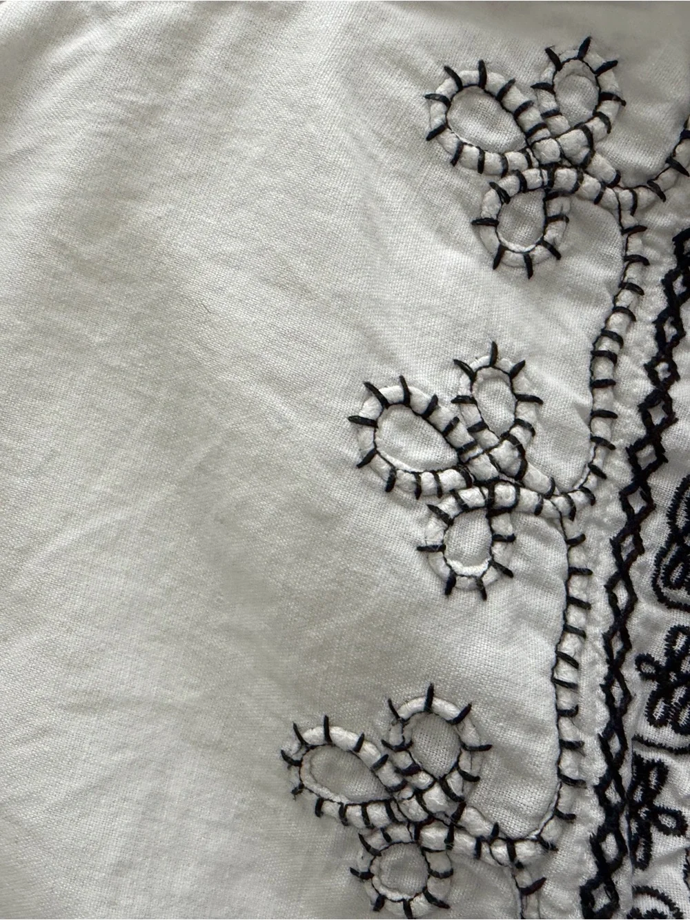Zara White Casual Linen Blend Top